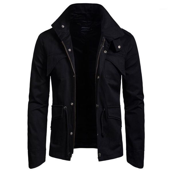 

2021 new men jacket coat section fashion trench windbreaker brand casual fit dropshipping jackets outerwear plus size 4xl1, Black;brown