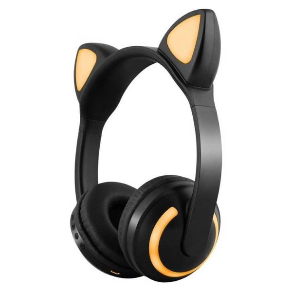 

bluetooth ear luminous subofer wirels cat stereo new headset
