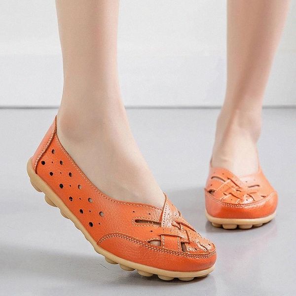 

2020 woman slip on flats female hollow out shoes women's round toe ladies breathable loafers women comfortable footwear #tw23