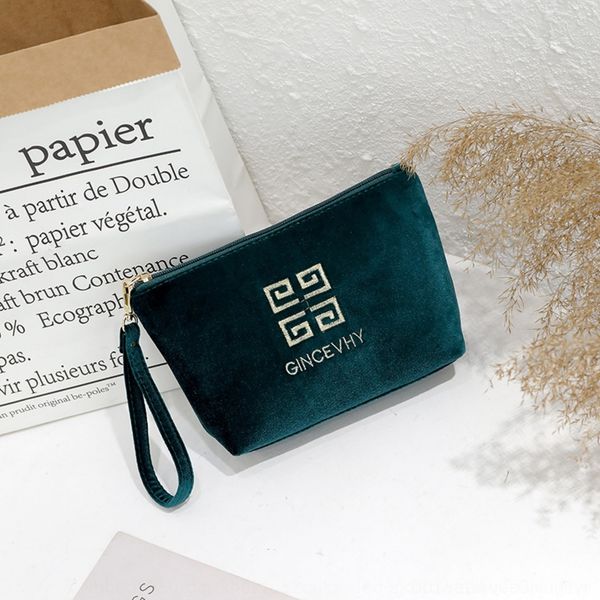 

upqw2 large portable ins capacity internet embroidery girl heart lightsmall gift velvet celebrity bag storage bagcosmetic cosmetic storage b