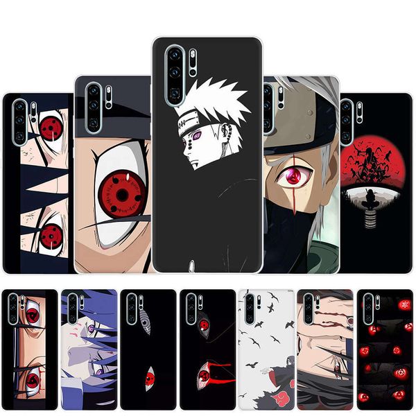 

hard plastic digned for huawei with red eye , naruto itachi akatsuki animation shell p8 p9 p10 p20 p30 pro lite mini p smart z plus4fre