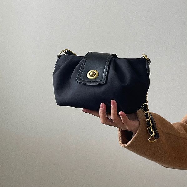 

hbp shoulder bag purse baguette messenger bag handbag woman bags new designer bag texture fashion chain folds
