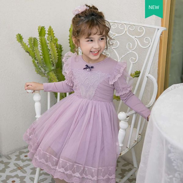

2021 spring new children's drs girls' jumpsuit korean version quali foreign sle princs skirt 8305wb5i, Red;yellow