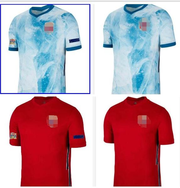 

20 21 # ødegaard 10 soccer jerseys 2021 home red #23 haaland nation team soccer shirt sørloth ødegaard berge football uniforms, Black;blue