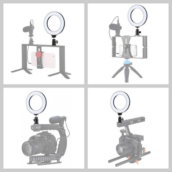 

3.5" 4.7" 3200-6500k led ring light video lamp 40pcs/72pcs led pgraphy video lamp 3 lighting modes brightness adjustable