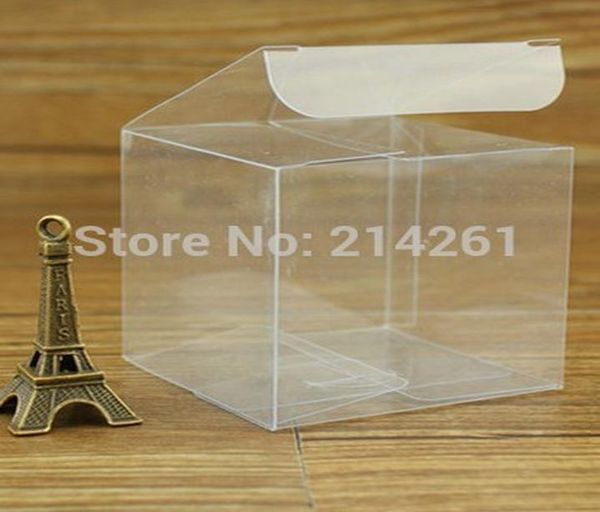

custom logo box cost extra 50x50x50mm clear pvc package box transparent gift box little souvenir wmtxpz