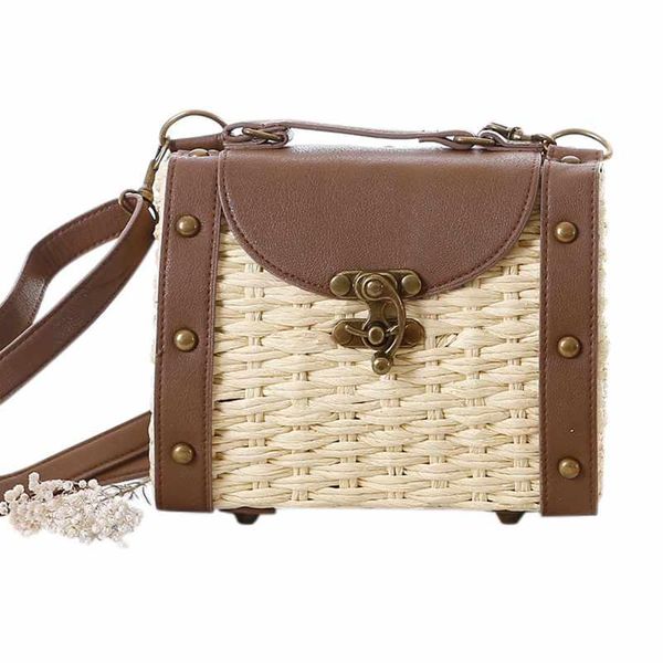 

women rattan bags vintage designer shoulder bags straw knitted handbags bali