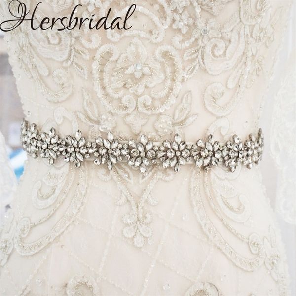 

silver skinny bridal sash belt rhinestone belt wedding dress accessories y200730, Black;brown