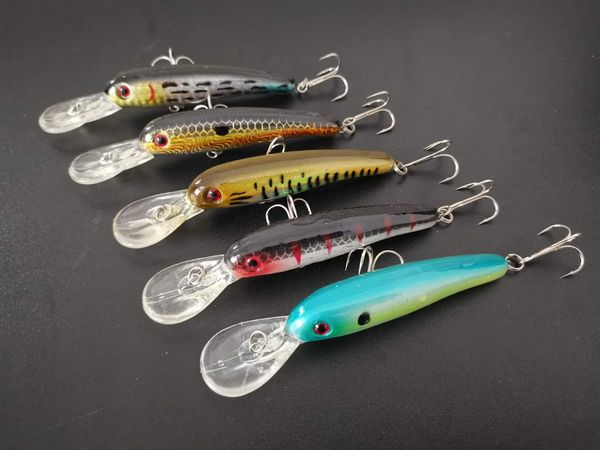 

wholesale 12 pcs fishing lures minnow baits crankbait hooks bass 13.5g/11cm ing
