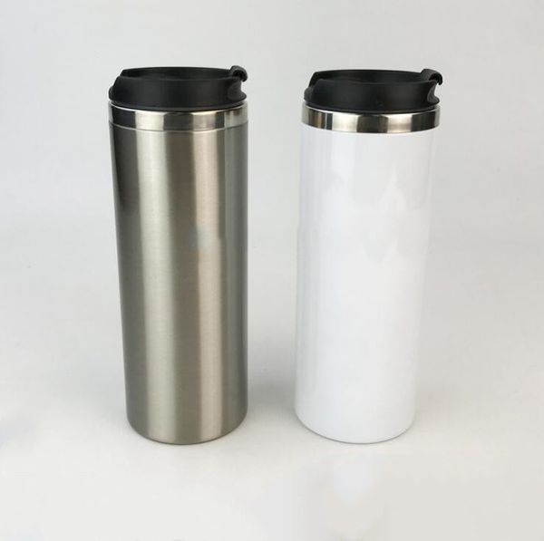 

stainless steel vacuum bottle blank sublimation tumblers heat tansfer mug with lid double layers beer cup fast sea shipping owa1852
