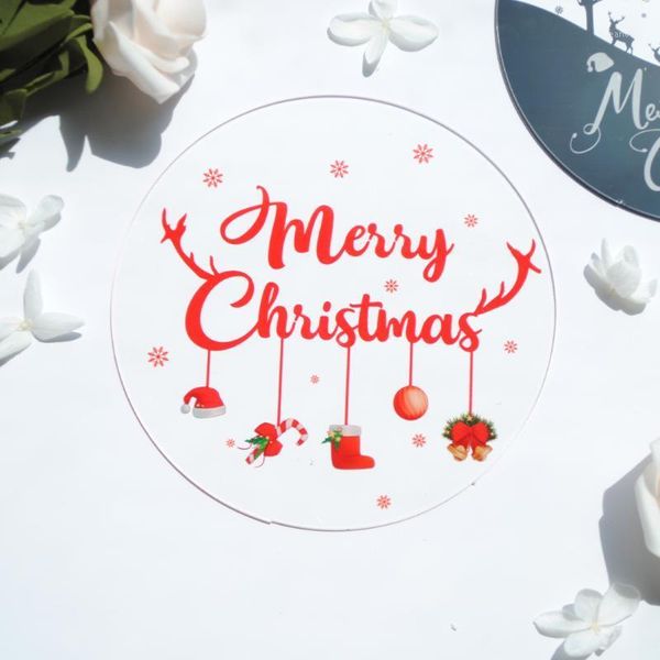 

10pcs customize print foil acrylic greeting card for merry christmas day1