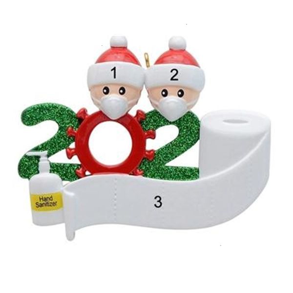 

factoryfk2fhanging tree quarantine 2020 christmas decoration resin ornament pandemic social party distancing santa claus with mask