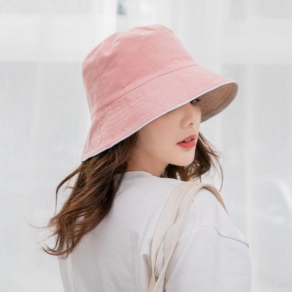 

all-match harajuku style casual sunscreen new double-sided folding sun fisherman hat co 21012207dq, Blue;gray