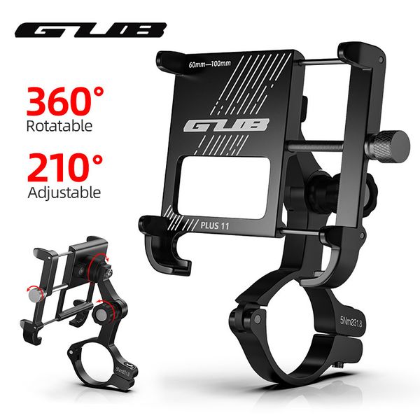 

gub plus 11 rotatable phone holder 3.5-6.8 inch smartphone adjustable for mtb road bike motorcycle electric bicycle