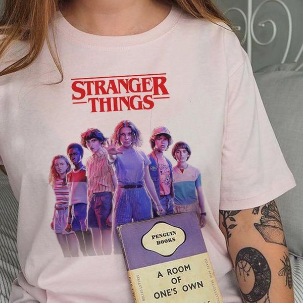 

незнакомецные вещи 3 футболки женщины the tee tee harajuku рубашки женские фиммея футболка harajuku смешной кино 90-х годов повседневная фут, White