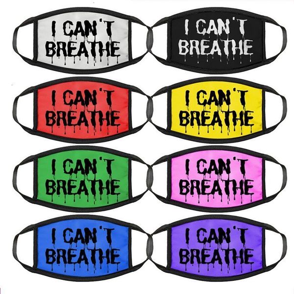 

designer colorful i cant breathe face mouth mask outdoor cycling sports dust-proof protetive masks hh9-3085 f1s