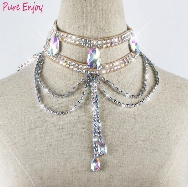 

dance jewelry oriental dance costume accessories sequins diamond latin necklace oriental jewelry1, Black;red