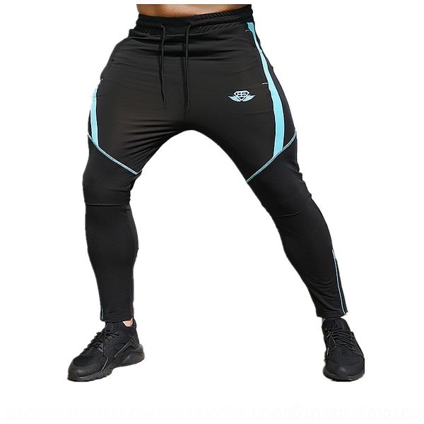 

agyjf muscle men's color leisure muscle exercise running brothers training pants multi-bag contrast casual stitching multi-bag pants, Blue