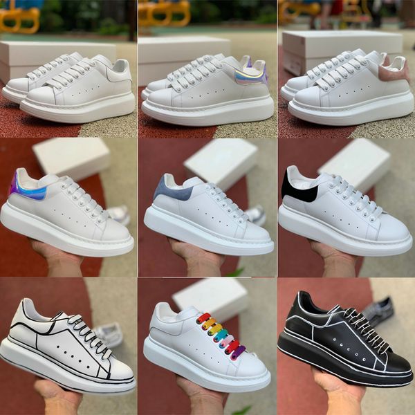 

with box]2020 designer platform luxury alexander mcqueens mcqueen mqueen men women sneakers zapatillas shoes deporte, Black