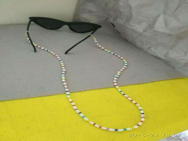 

2020 baroque pearl glasses chain halter rice beads glasses lanyard rope vintage rainbow lanyards sunglasses strap accessories h bbyjki