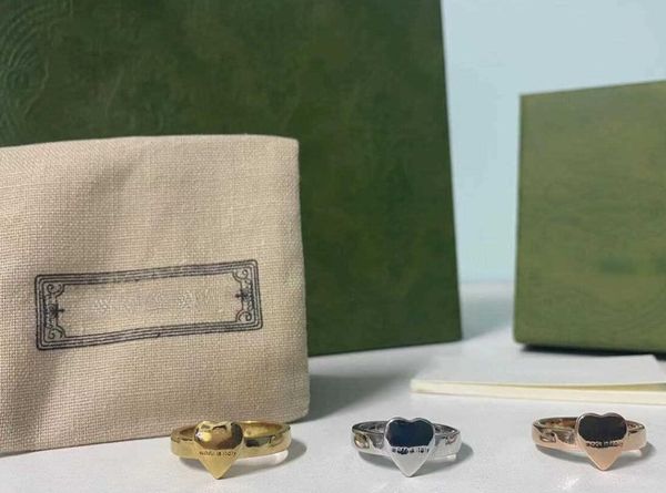 

heart designer ring fashion rings for women original design great quality love shaped ring with box 1pcs, Silver