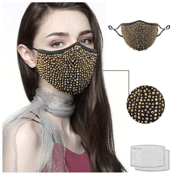 

блестящие побрякушки кристалл маска женщины маска для лица мода designadjust rhinestone mouthmask topmaskdecorationhealthy партия vip link б