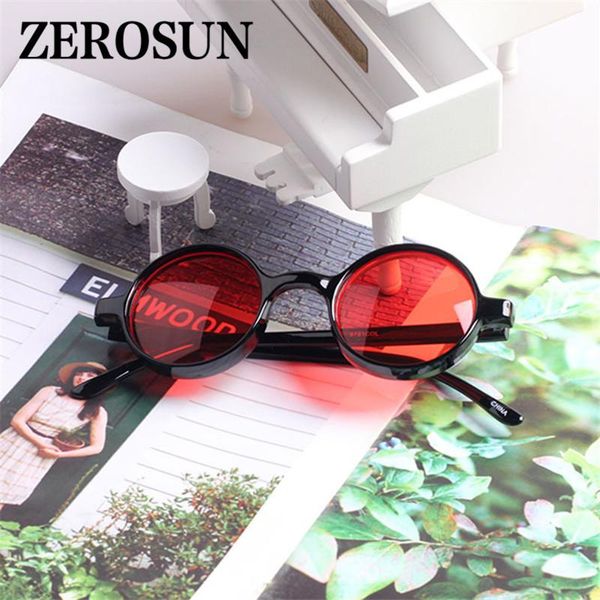 

zerosun transparent sunglasses women sun punk small shades retro glasses fashion woman for vintage style steampunk men round fxpcn