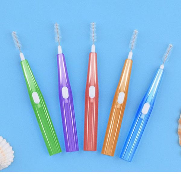 

10pcs interdental brush clean between teeth dental floss retractable toothpick cleaning dental brushes teeth oral hygi sqcwdk