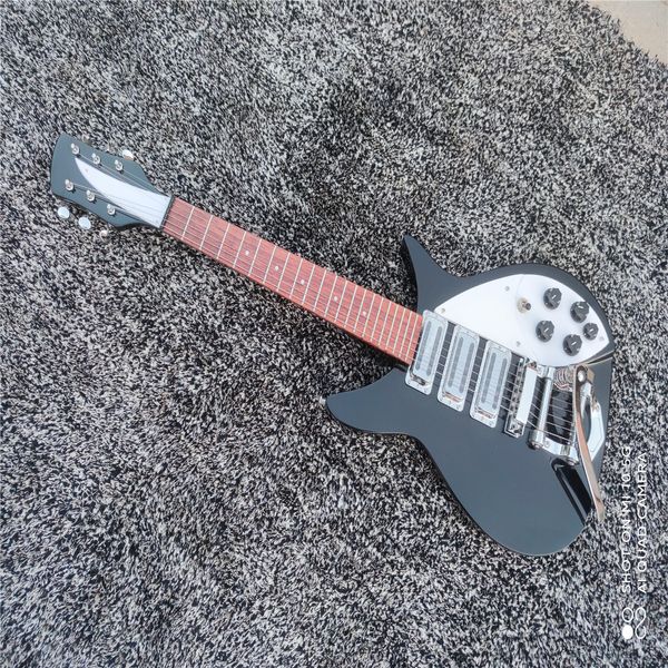 Guitarra elétrica 325, tinta preta, customizável, caixa de guitarra