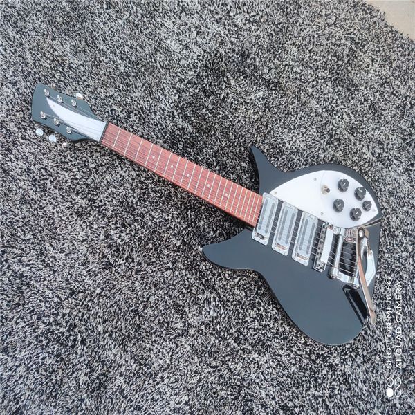 

electric guitar 325, black paint, customizable, guitar box
