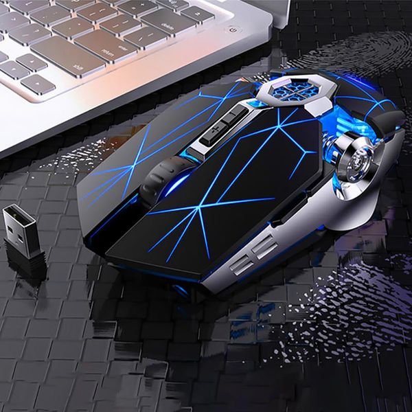 

led backlit gaming mouse home office rechargeable computer lap2.4g wireless mouse 1600dpi