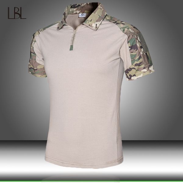 

men outdoor tactical military camouflage t-shirt mens summer breathable army combat cargo t shirt man quick dry camo hiking tee, White;black