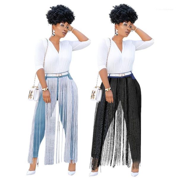 

wash zipper tassels ladies pencil pants fashion casual female clothing high waist womens skinney jeans autumn, Blue