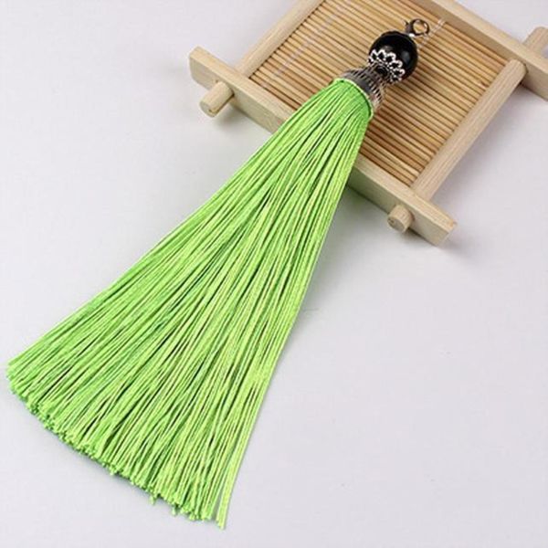 

5pcs round end caps silk tassels 7cm earrings charm polyester satin tassels for diy jewelry making lobster clasp tassel pendant h jllxkl