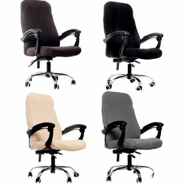 Soft Office Stretch Spandex Chair Covers Solid Anti-sporco Computer Seat Cover per sedia Fodere rimovibili per sedie da ufficio LJ201216