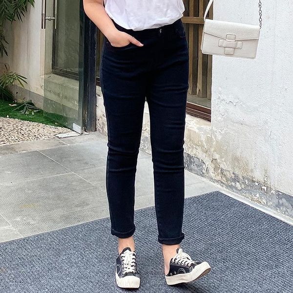 

women's jeans woman high waist push up denim ladies big plus size 5xl 6xl 7xl 8xl black pencil pants stretch female elastic trousers, Blue