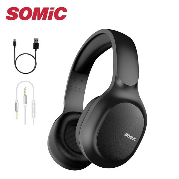 

somic bluetooth наушники wireless 72h playtime cvc8.0 шумоподавление привет-res certified sound headset удобно носить ms300