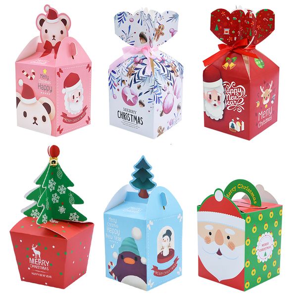 

cartoon christmas candy box christmas party gift paper box christmas decoration for home cookie packing box kids favor supplies