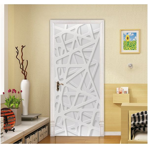 

77x200cm 3d дверные наклейки двери самоклеточные обои срезы винил съемное современное искусство дверные наклейки домашнее украшение обои f j