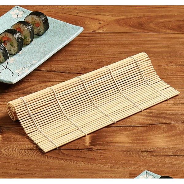 

new 1pcs sushi tool bamboo rolling mat diy onigiri rice roller chicken roll hand maker kitchen japanese sushi maker tools k2zrk
