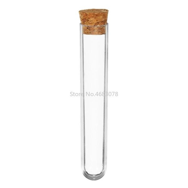 

100pcs/lot 18x105mm plastic test tube with cork ser clear like glass, laboratory school educational supplies q bbyckb