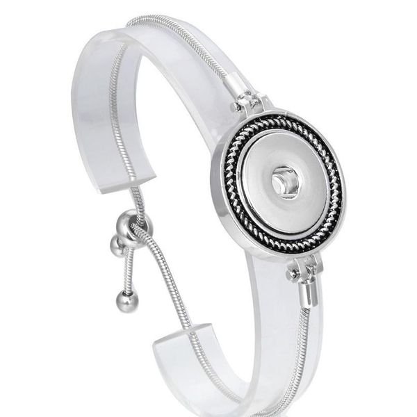 

new fashion adjustable chain bracelets metal snap bracelet fit 18mm snap buttons diy snap jewelry f bbypjo, Golden;silver