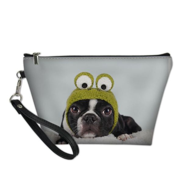 

forudesigns cute pug makeup bags cosmetics pouch travel ladies women cosmetic bag female zipper portable 2020 fashion make up