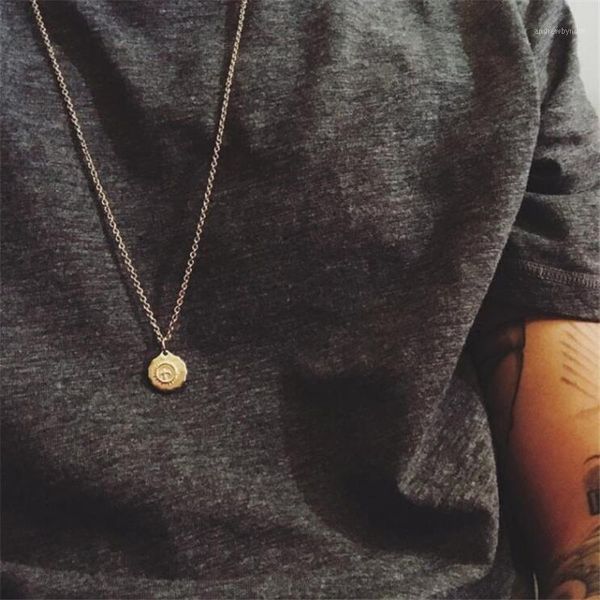 

mens punk hawk necklaces stainless steel vintage coin eagle pendant necklace for men biker animal fashion jewelry accessories1, Silver