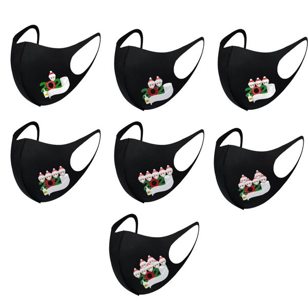 

fashion christmas masks printed xmas face masks anti dust snowflake christmas mouth cover washable reusable masks dhl mk93