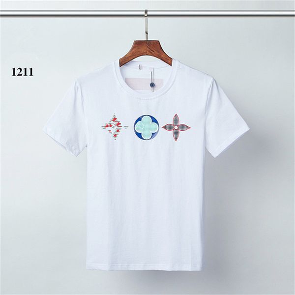

41 20fw france street tee classic logo letter printed t-shirt solid short sleeves men women summer crew neck tee 007, White;black