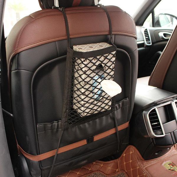 

strong elastic car mesh net bag between car organizer seat back storage bag luggage holder pocket accessories1