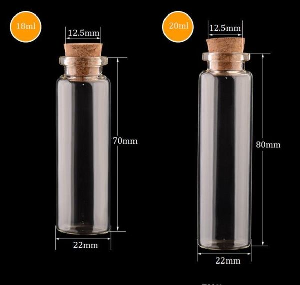 

empty glass jars with cork glass bottles pendant craft clear glass vials 22mm diameter multiple specifica bbysvx lg2010