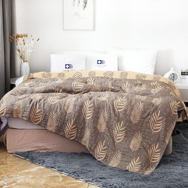 

japan 4 layer bamboo cotton gauze towel quilt soft comfortable air condition thin blanket for napping travel bed cover1
