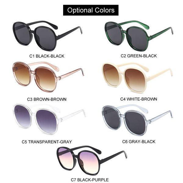 

2020 new round sunglasses women oversized ladies fashion plastic outdoor gradient sun glasses feminino gafas oculos de sol uv400